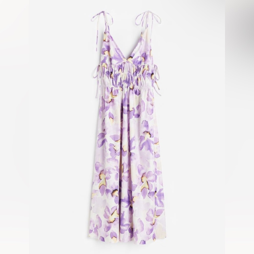Tie Dress - Lilac Floral - Size S (H&M) 💜💛- NWT